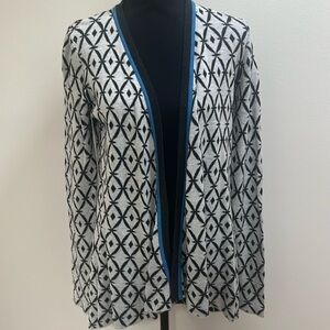 Belldini cardigan gray geometric pattern sz M medium